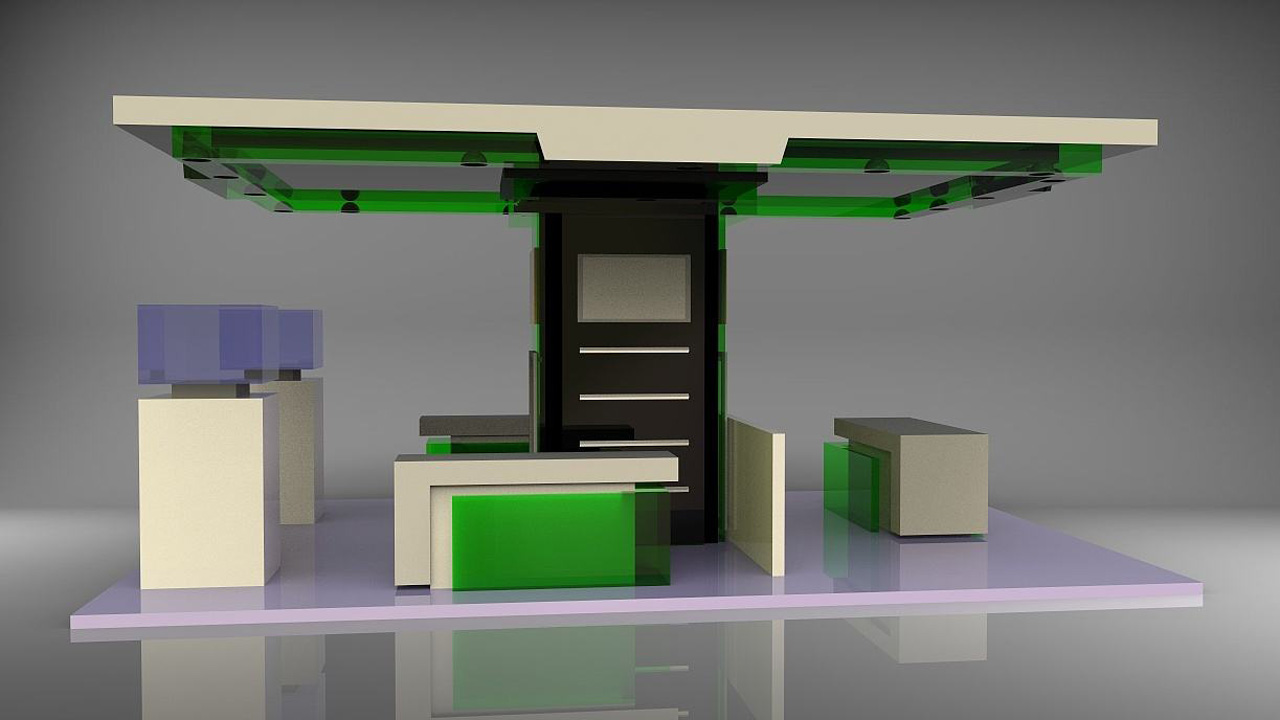 印刷展覽會(huì)特裝展位效果圖